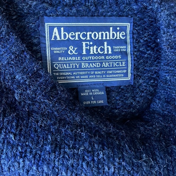 Vintage Abercrombie & Fitch Crewneck Sweater %100 Wool Y2K (See Description) - Picture 7 of 13